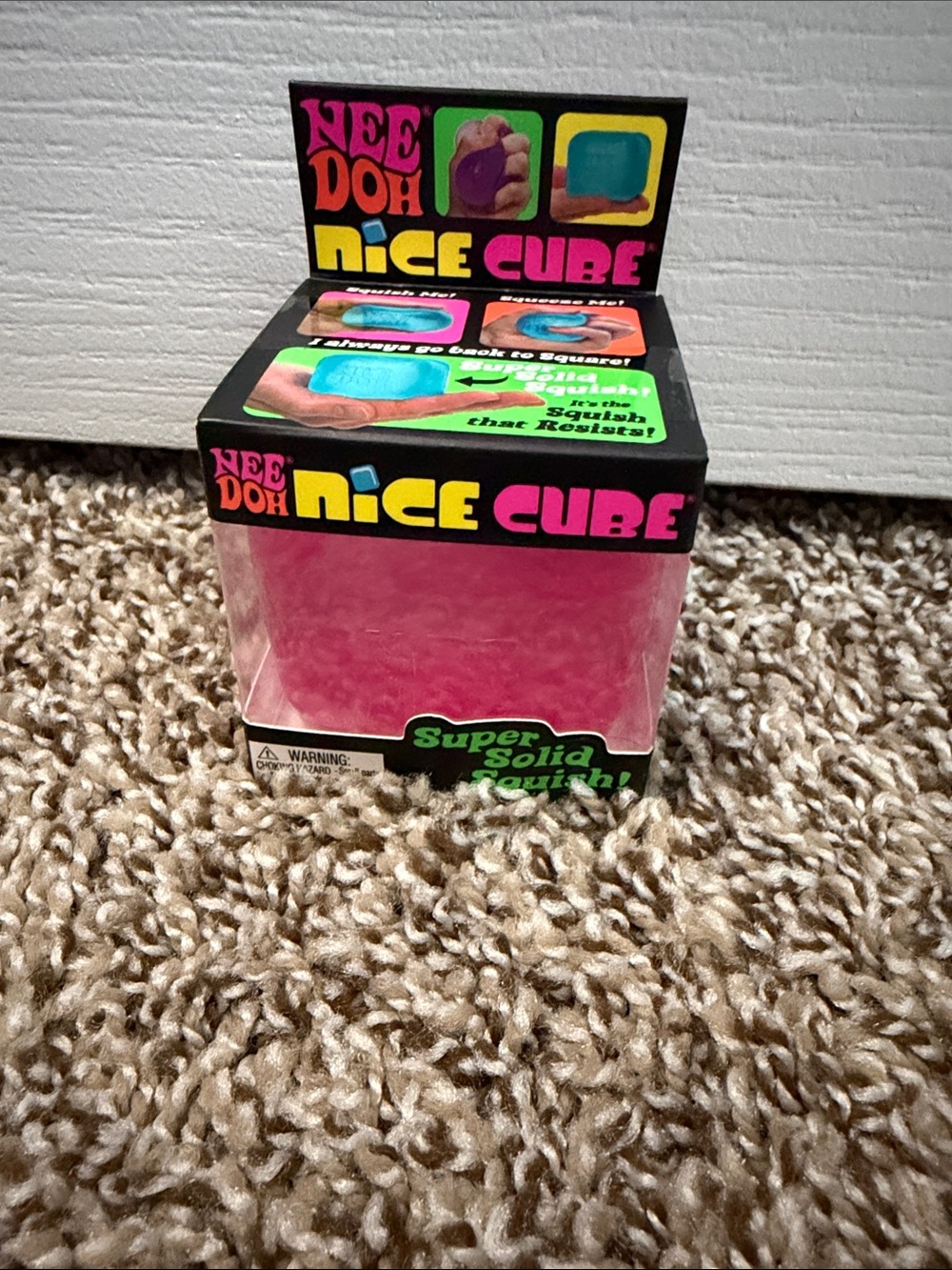 NeeDoh Nice Cube - PINK Super Solid Squish